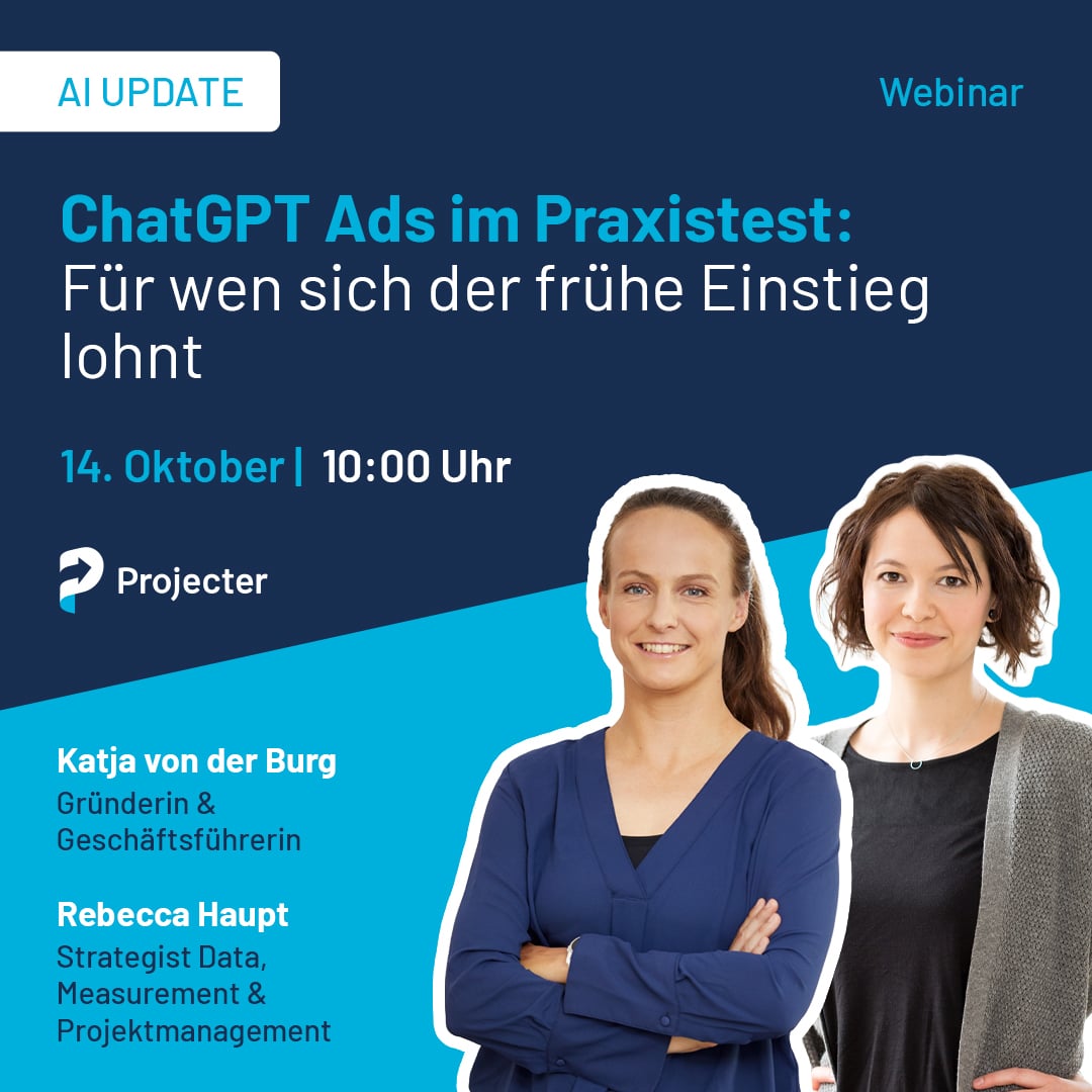 AI Update Webinar zu ChatGPT Ads am 14. Oktober 2026